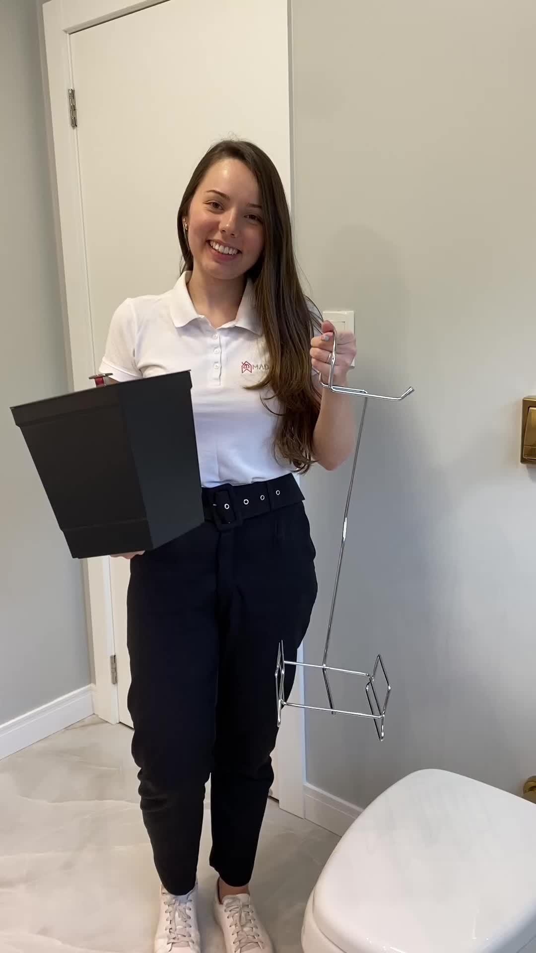 Lixeira Banheiro Com Suporte Papel Higiênico