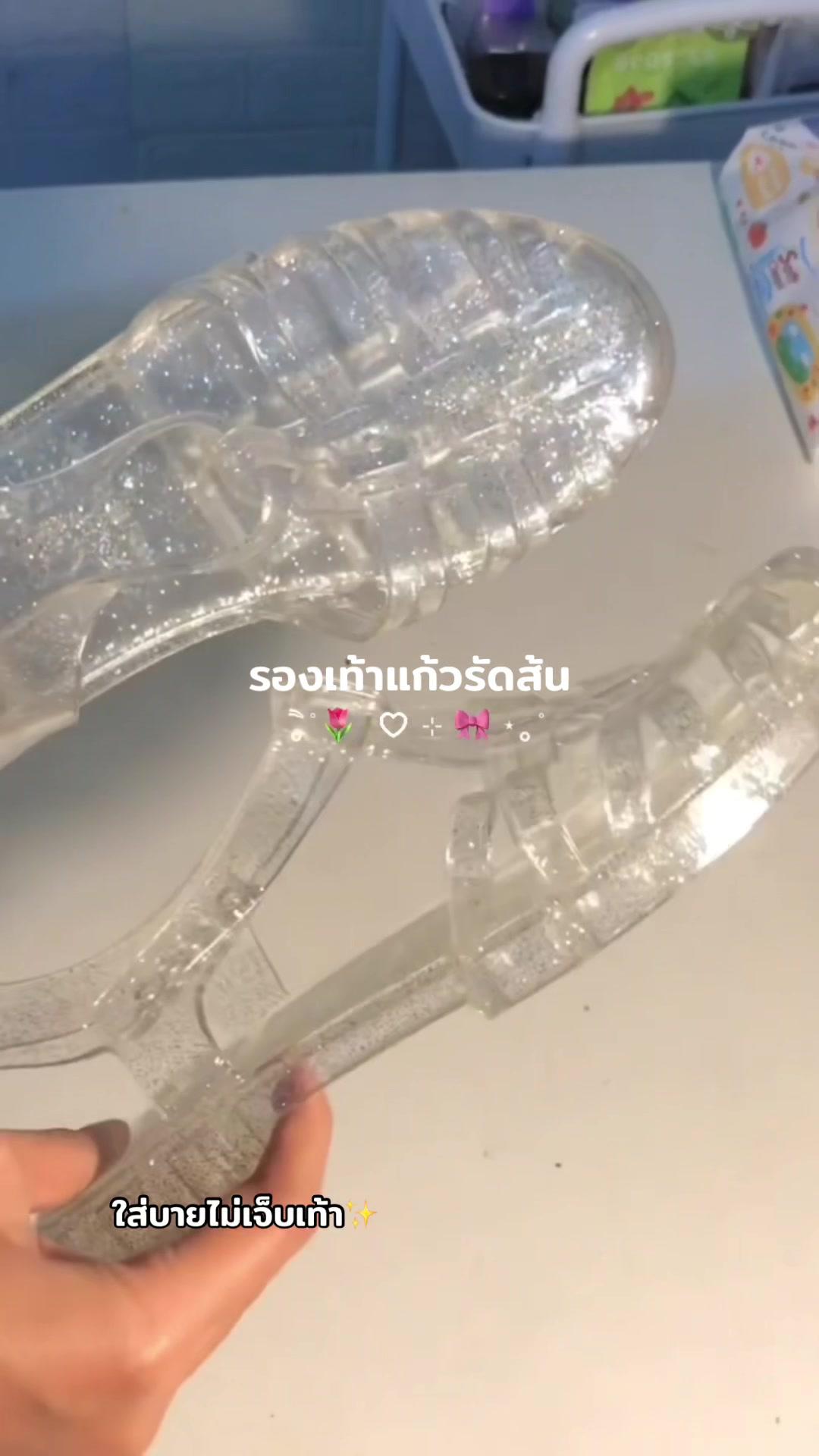 สีใสน่ารักก💖🌷#แอปส้ม #ช้อปเลยไม่ตกเทรนด์ #วิดีโอสั้นแอปส้ม #รองเท้ารัดส้น #รองเท้ารัดส้นเกาหลี #รองเท้าแก้ว #รองเท้าแฟชั่น#รีวิวของดีบอกต่อ