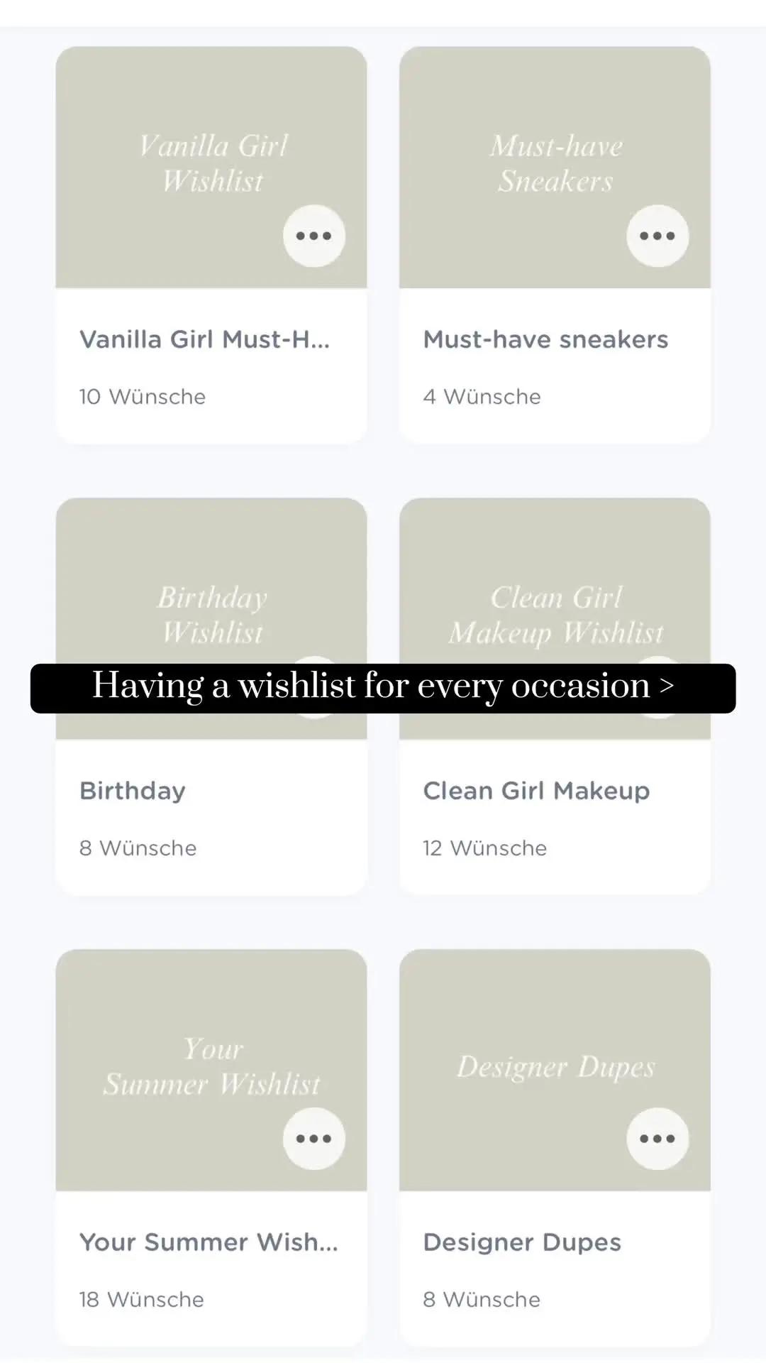 Having a wishlist for every occasion > click the link in our bio to get inspired or create your own! ✨☁️ #gowish #gowishapp #wishlist #fyp 