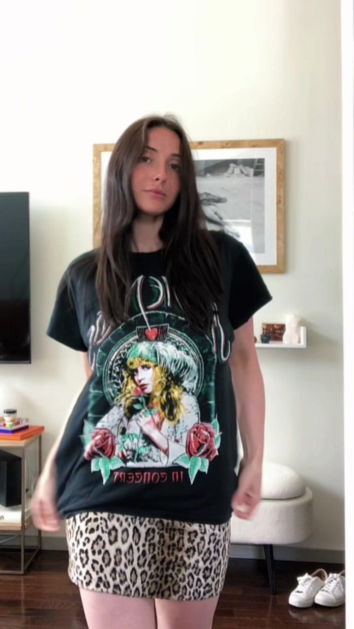 Ok this is AMAZING #graphictees #downtowngirl #nycstyle #bandtshirts #summerstyle #fyp #viral #outfit