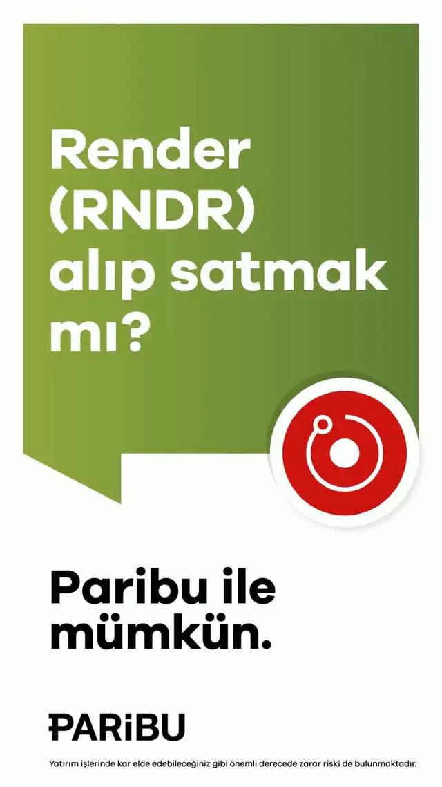 Render alım satım işlemlerinizi Paribu’da anında gerçekleştirebilirsiniz.
