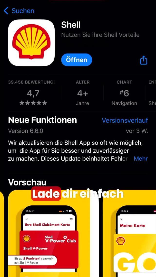 Einfach immer profitieren mit der Shell App. 