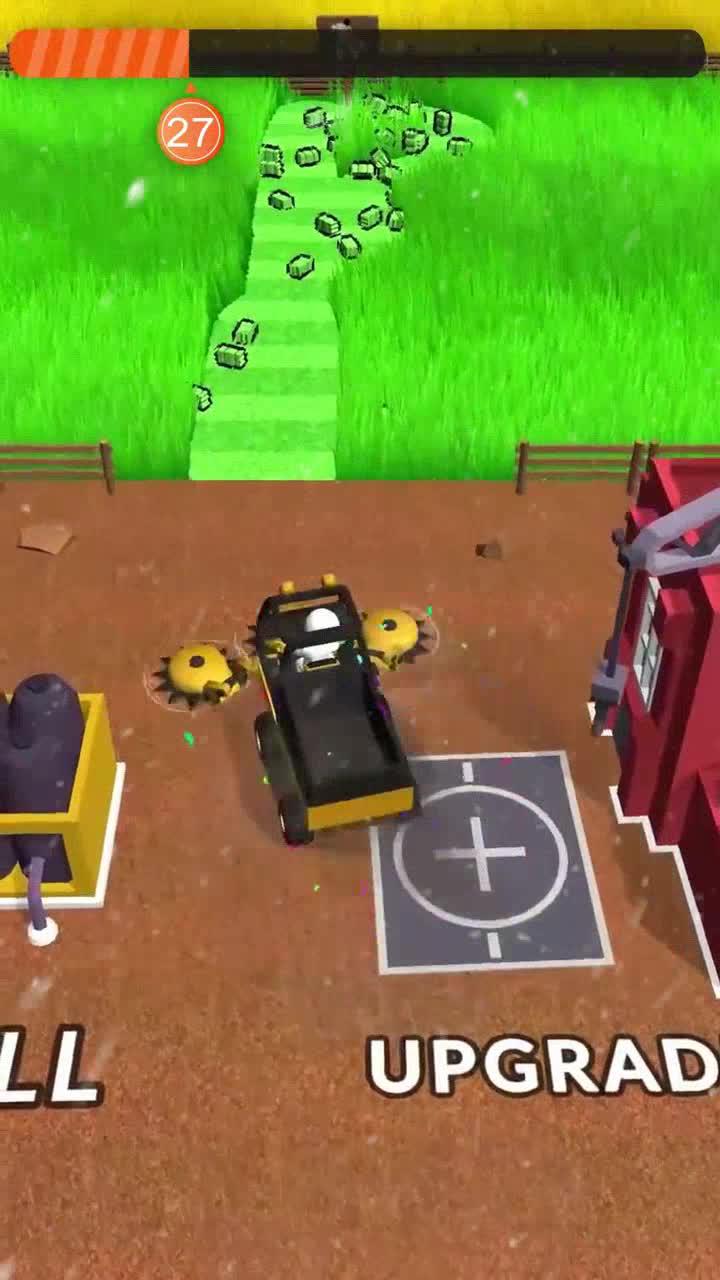 Grass mowing simulator