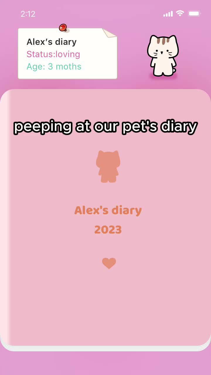 Peeping at our pet's diary