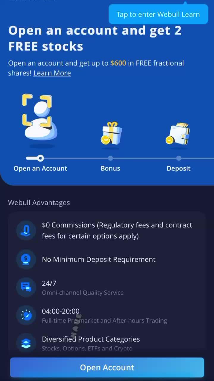 Start trading with as little as $5. Get free stocks when you open and fund a new account!