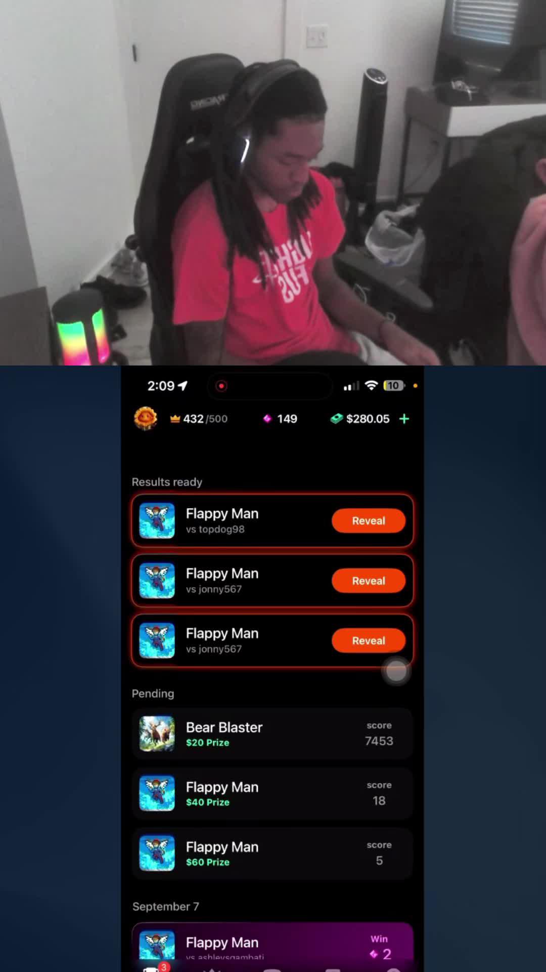 Streamer wins money on this App!!