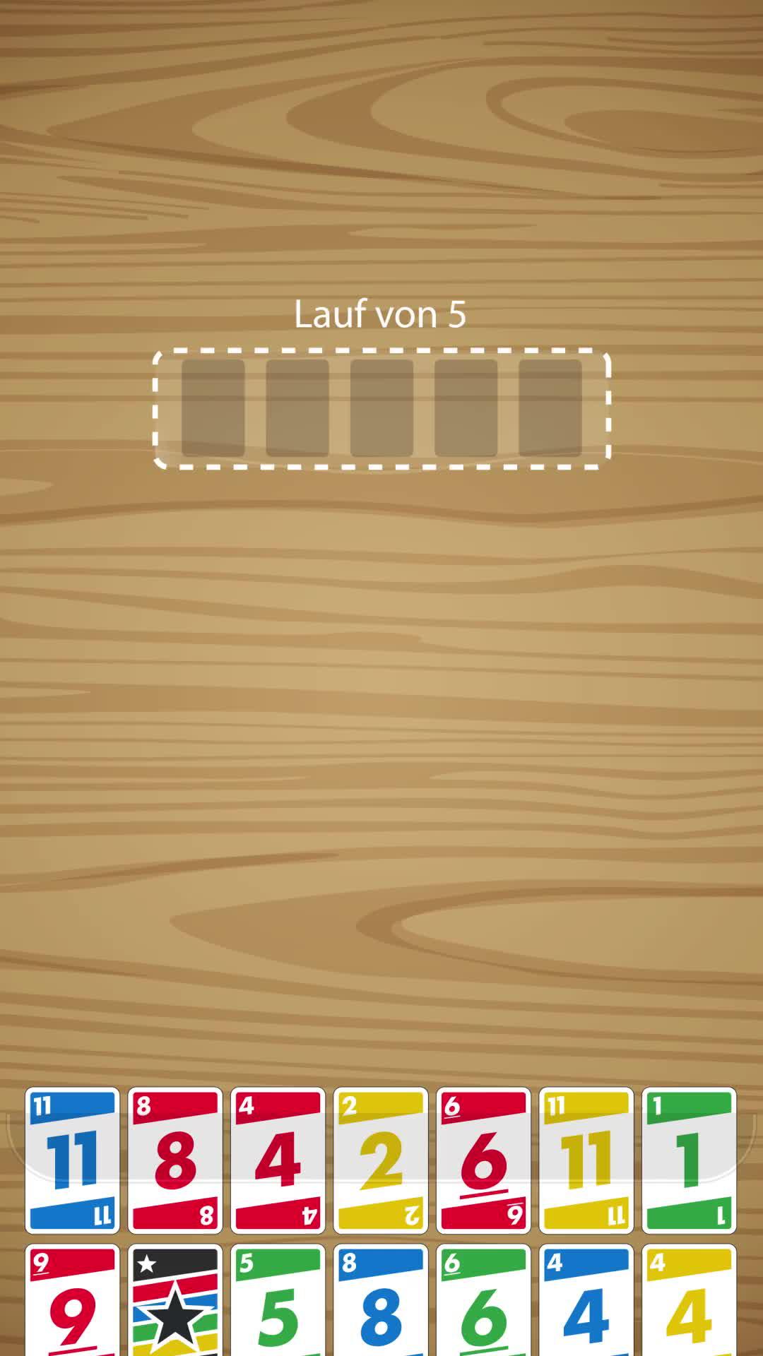 Entspannendes Rommee-Kartenspiel