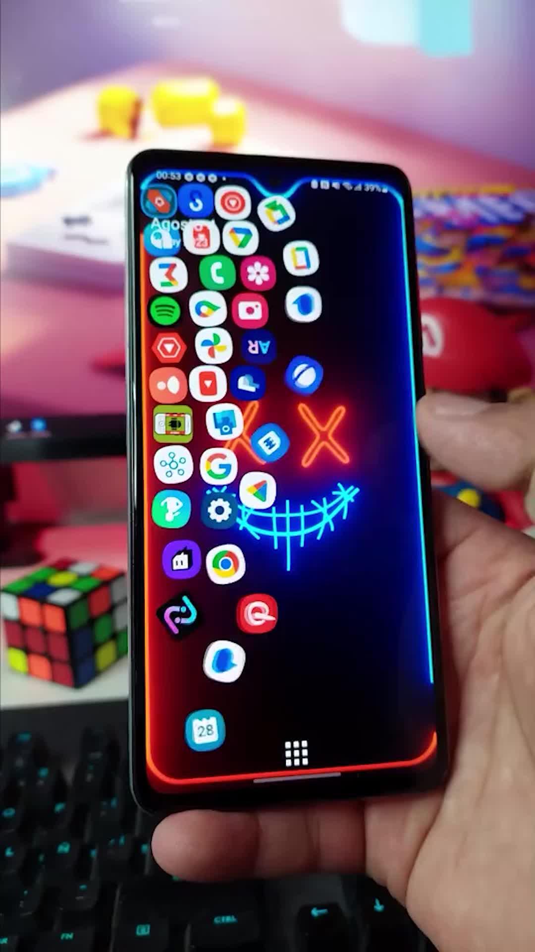 Display edge lighting colors