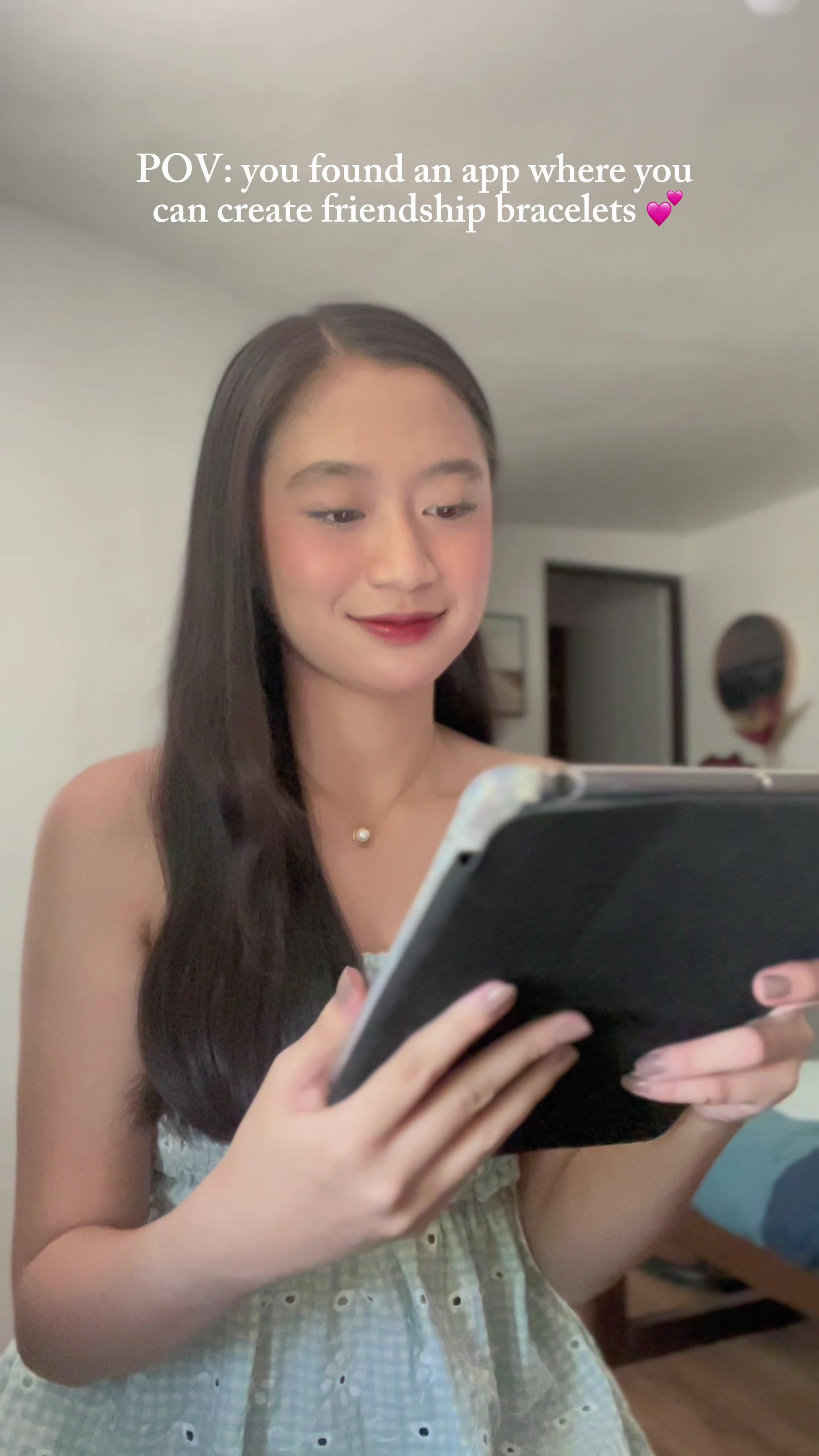 let’s make some friendship bracelets VIRTUALLY using the Bracelets app!! 💗🤭 #fyp #bracelets #friendshipbracelets #braceletsapp