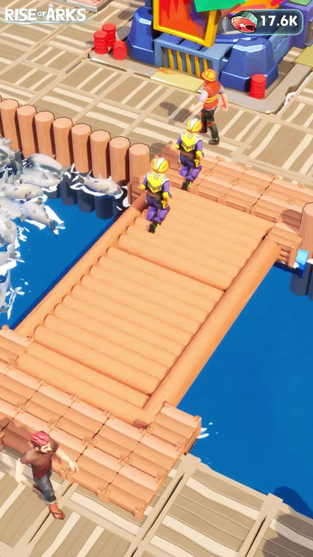 The game starts with one man & one boat. How long can you survive?