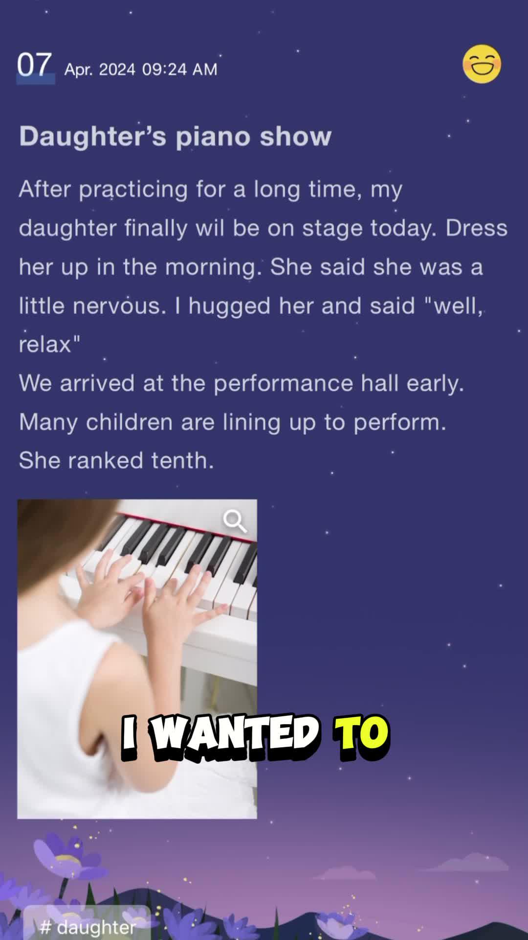 It's a diary for those who live in good times.