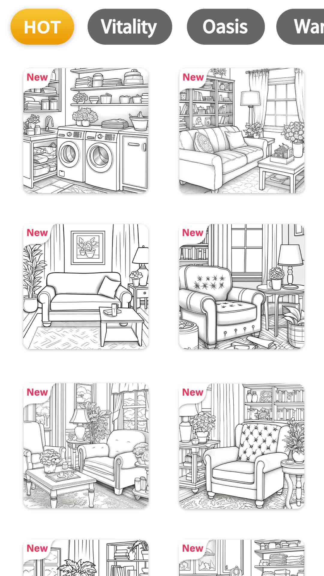 Free coloring game, calm and relax your brain