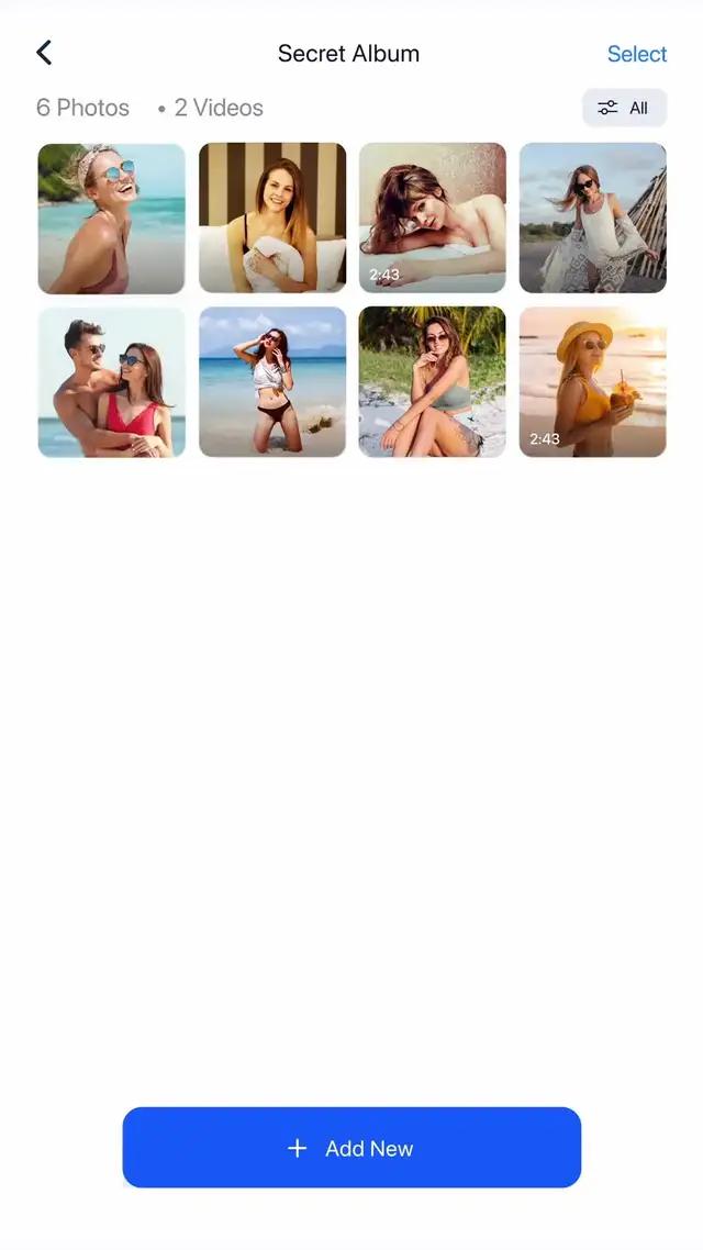 Hide photos and videos app