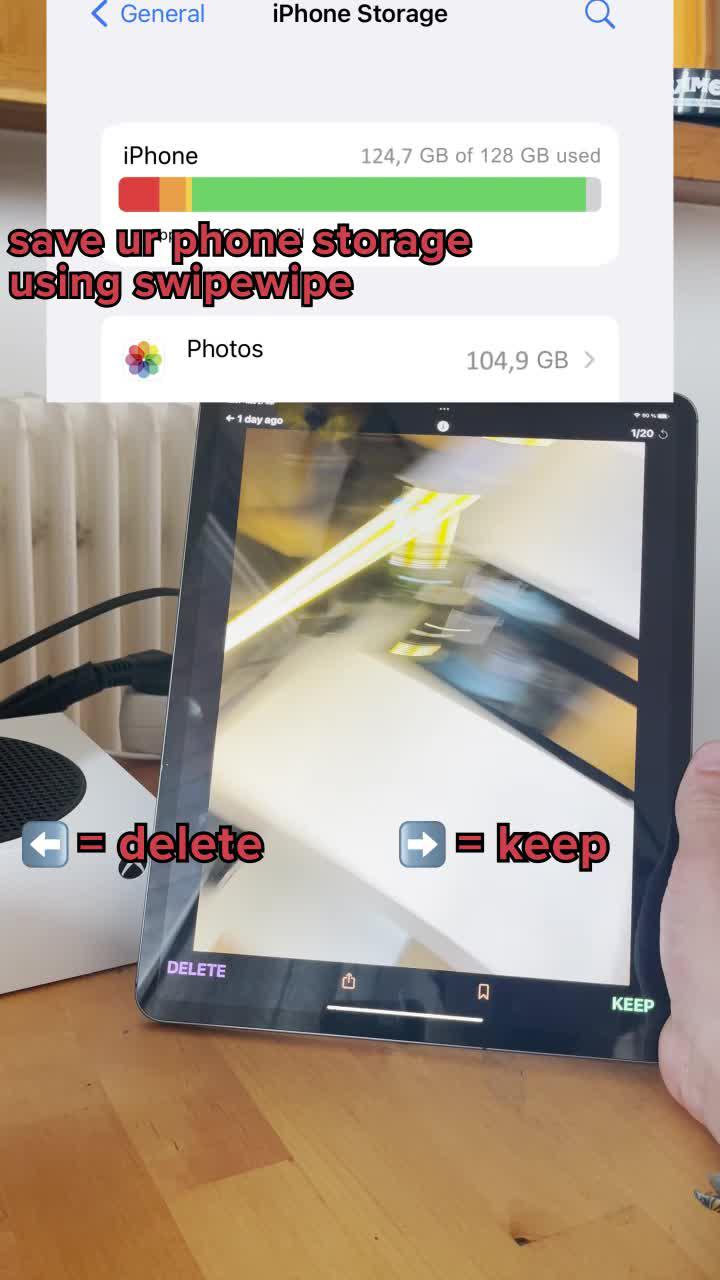 The swipe wipe app is Best way to clear storage🥰 #swipewipe #storagecleanerapp #fyp #viral #trend