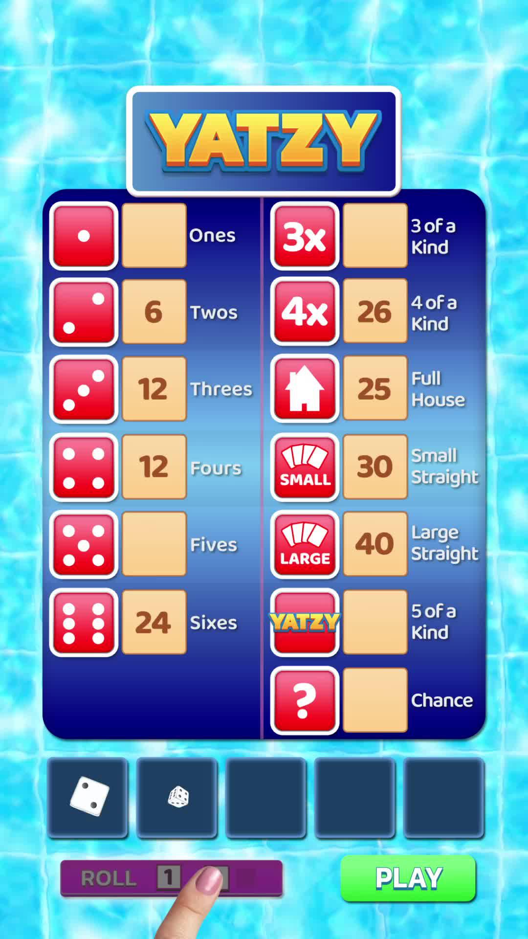 puzzle fun game yatzy