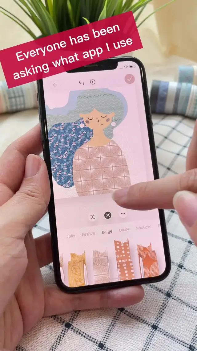 Make washi tape art on your phone!