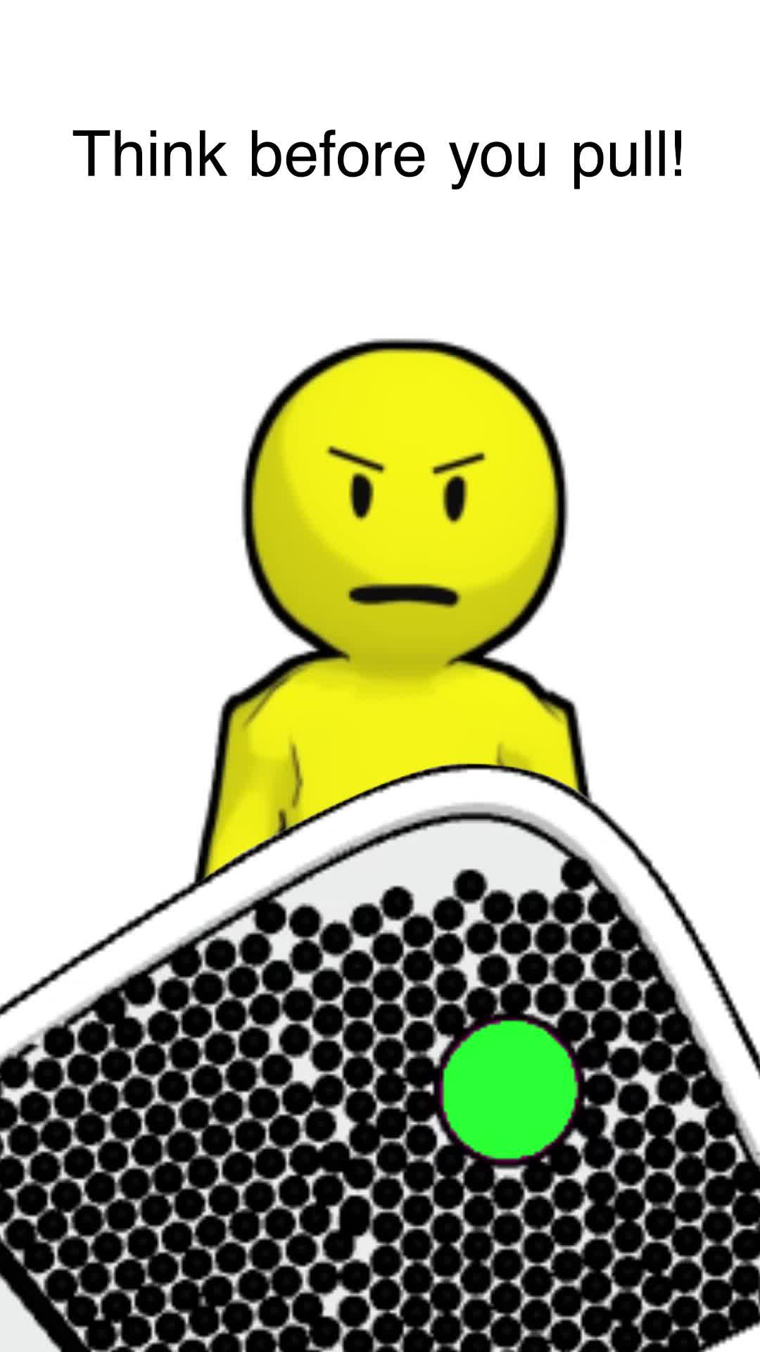 Release the pin to drop balls.