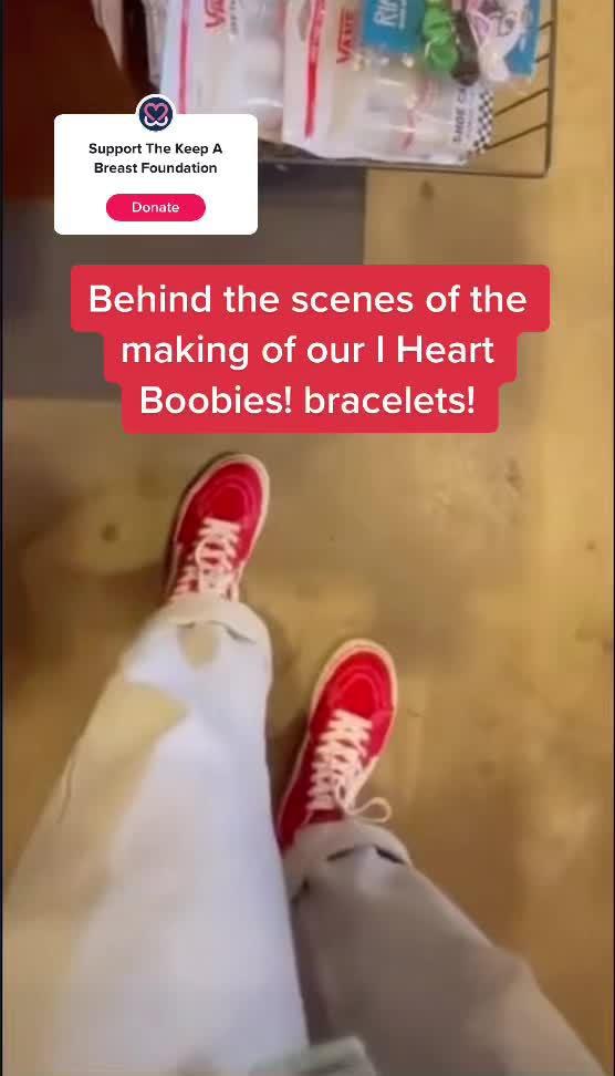 Check out how we make our I Heart Boobies! bracelets! #TikTokPartner #GivingSzn #KeepABreast #CheckYourSelfie #KAB