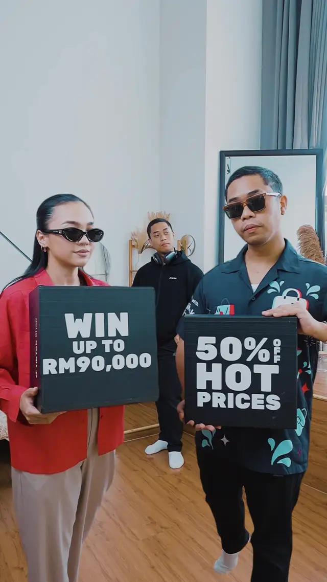 #TikTokShop99GrandDeals is here😍 Checkout dengan Penghantaran Percuma Tanpa Had! Nikmati diskaun 50% harga hangat dan menangi sehingga RM90,000 dengan Cabaran Hashtag kami! Rasakan keseronokan membeli-belah dan menjana penjimatan dengan #TikTokShop !