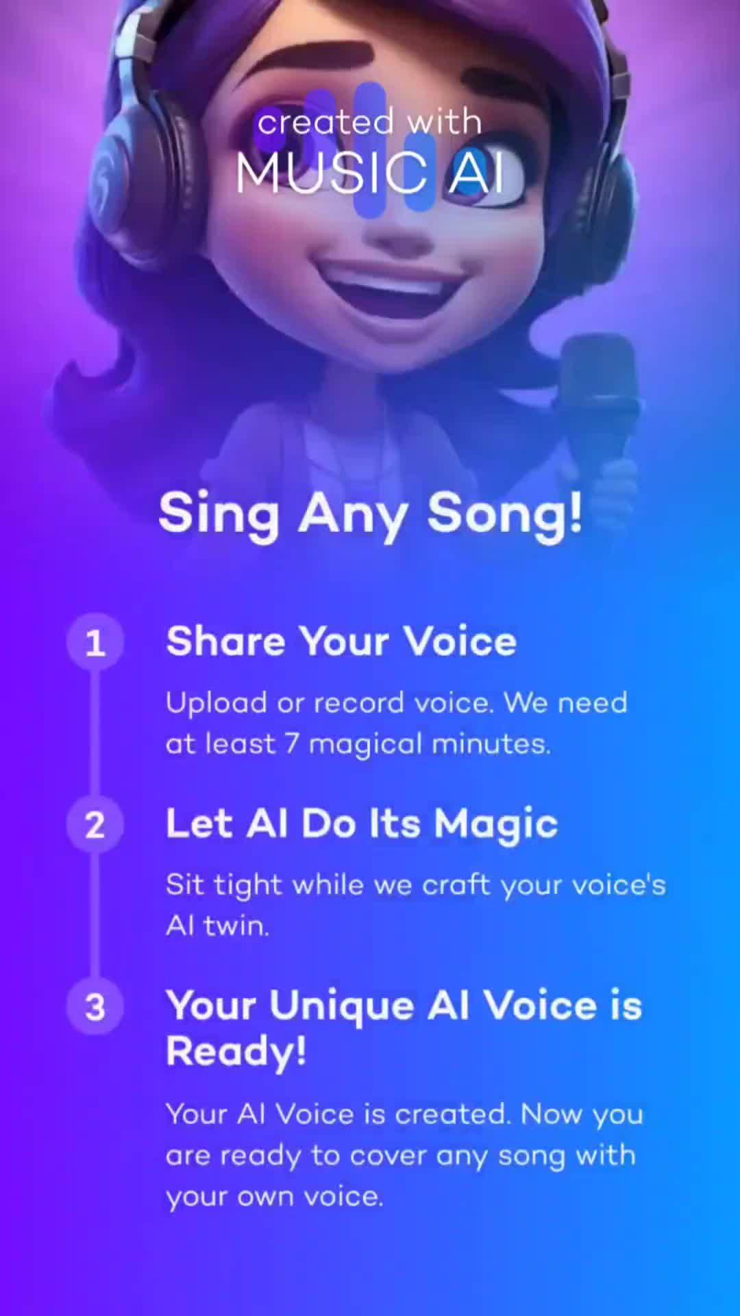 Create AI covers with your own voice on mobile