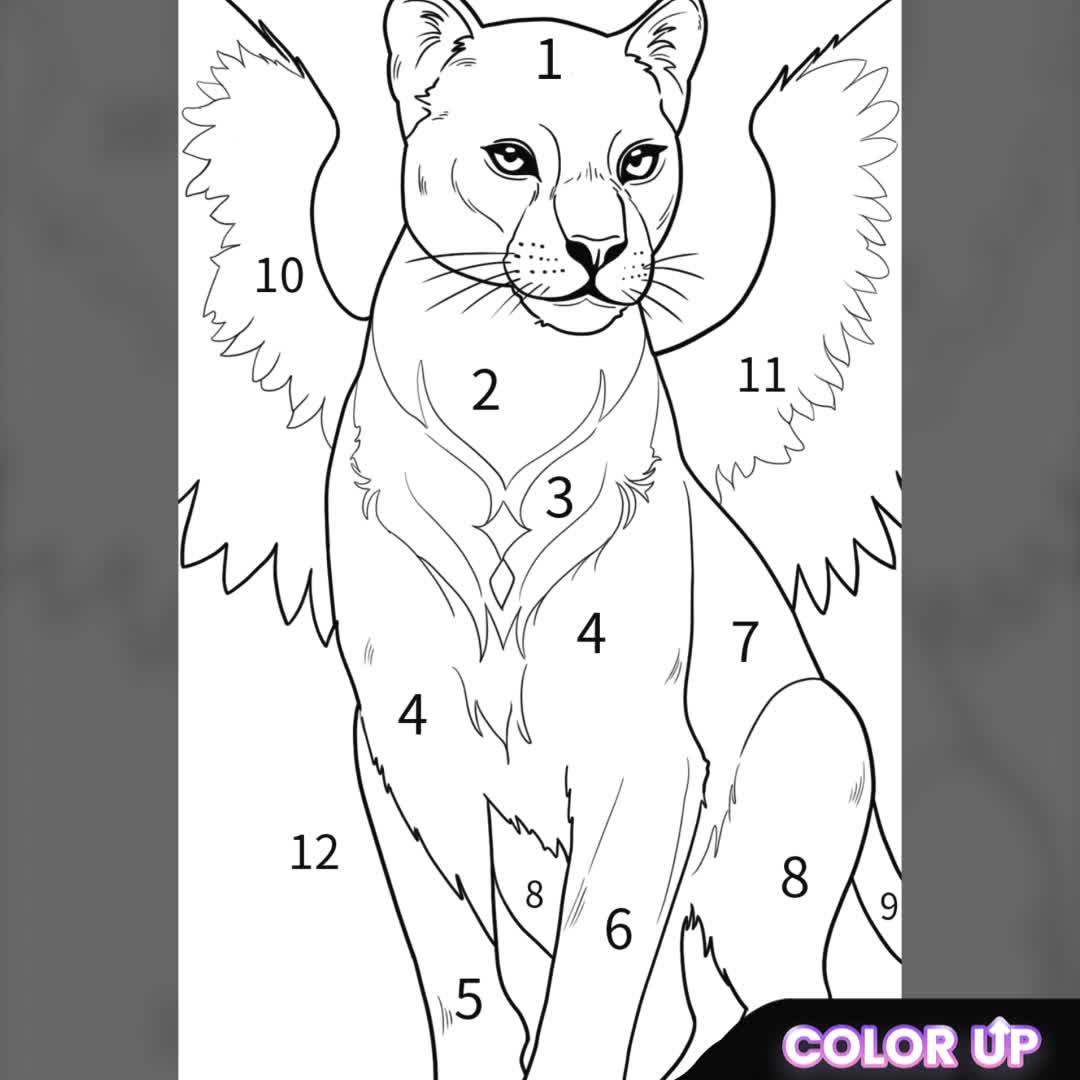 Blow your stress away coloring by number!