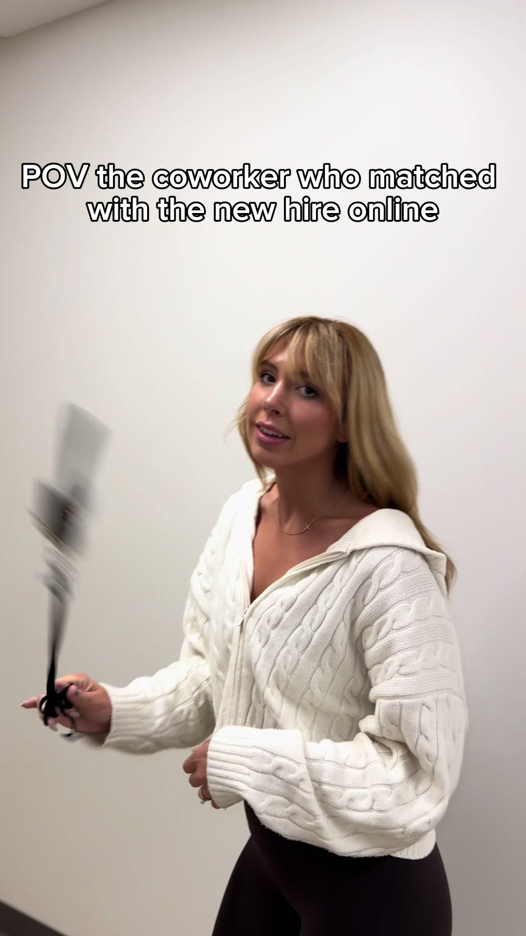 Always stirs up work conversations, but at least they know they are compatible with @OkCupid #okcupid #datingtiktok #datingapp #datingstories #coworkers