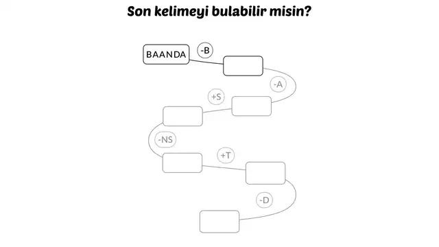 Gizli kelimeleri bul.