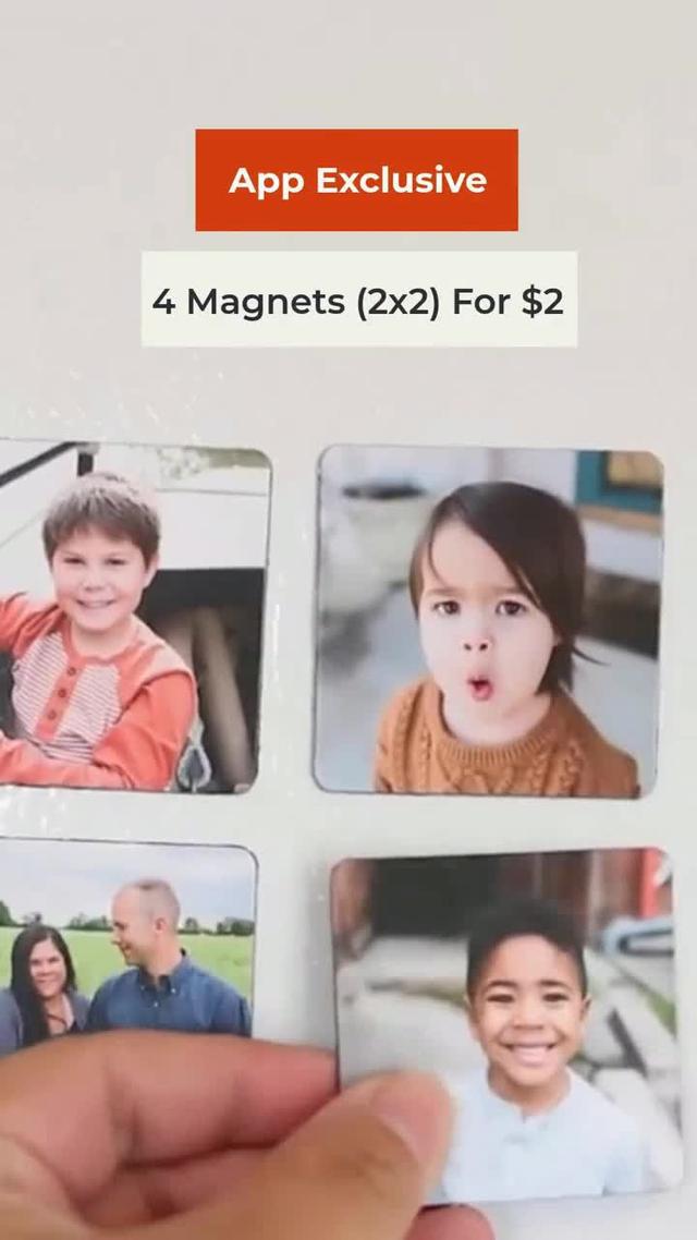 Personalize your 4 magnets (2x2) for $2 only from Shutterfly! See promo details.