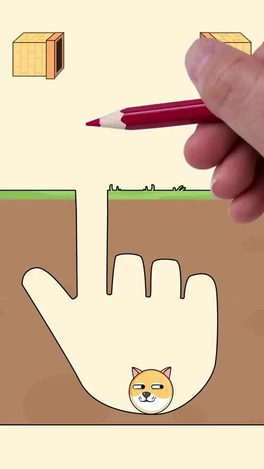 This game is super funny! Draw to save the dog!