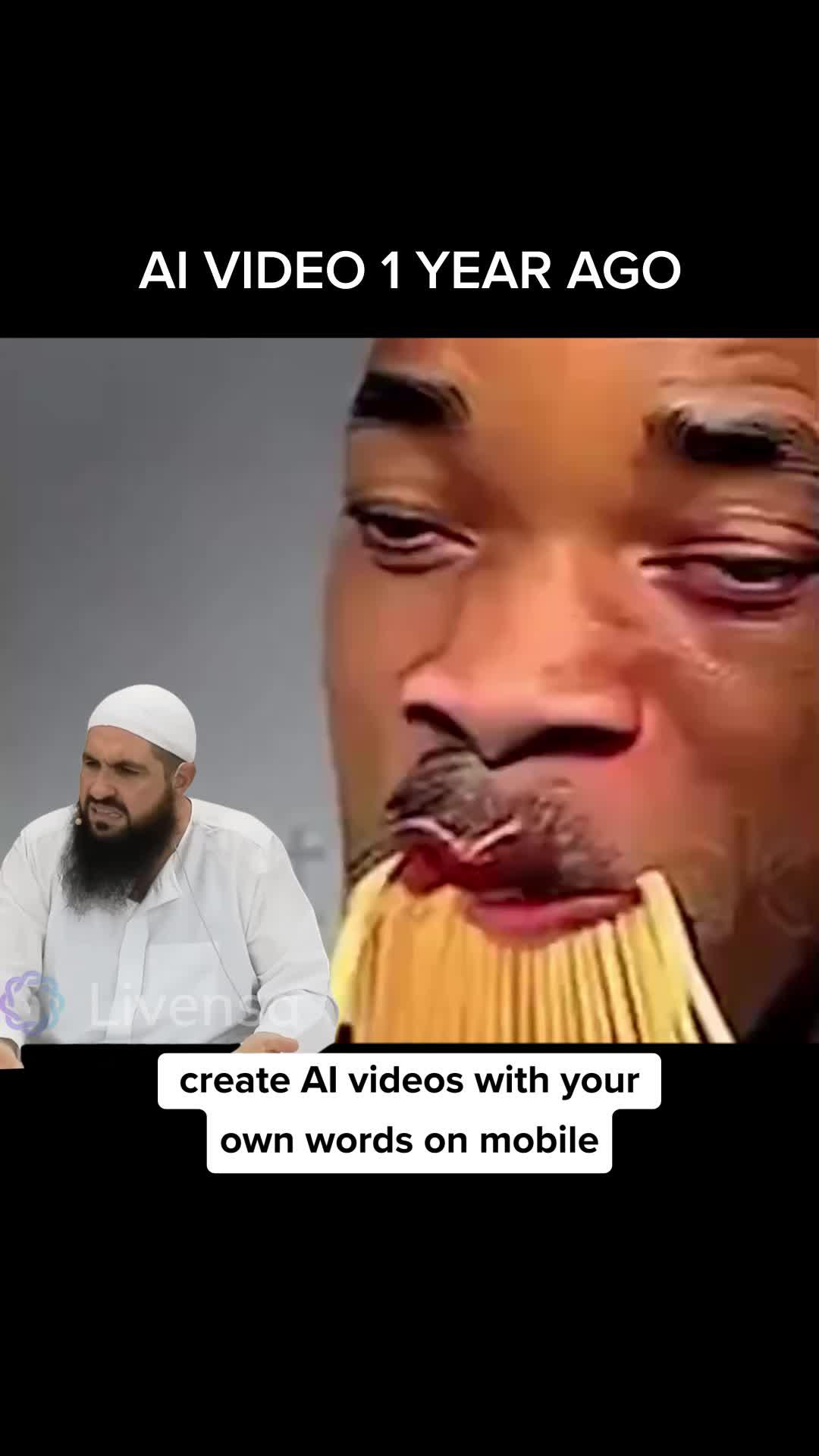 Create Al videos with your own words on mobile