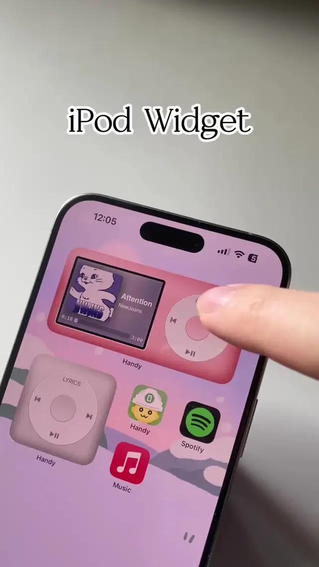 Get this nolstagic iPod Widget that connects Spotify and Apple Music right on your home screen!