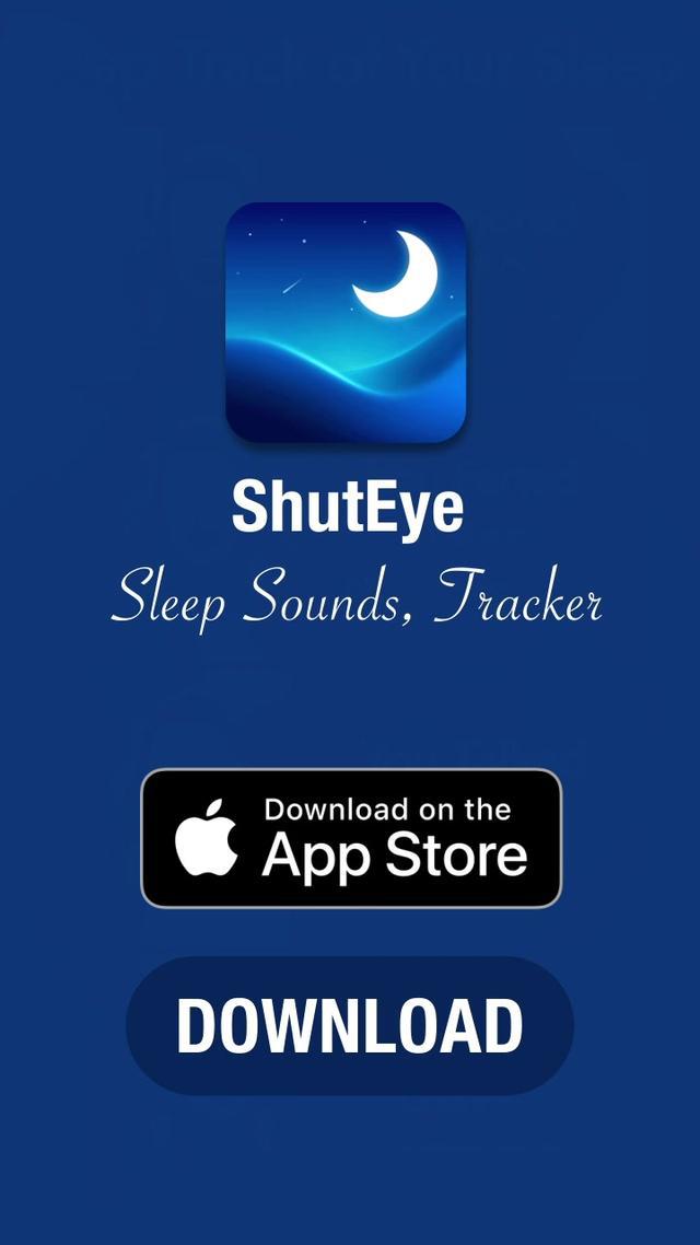 Have trouble sleeping? Sleep better with ShutEye's relaxing sounds and sleep tracker.