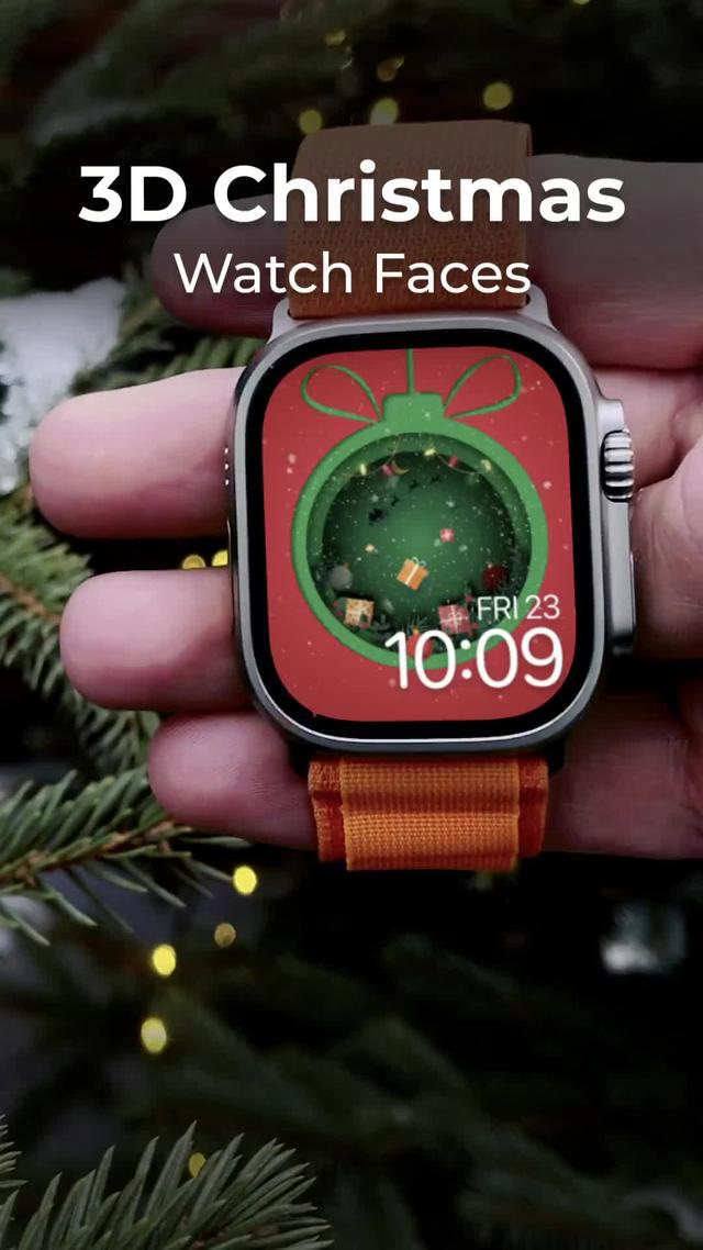 3D Christmas Apple Watch Faces!