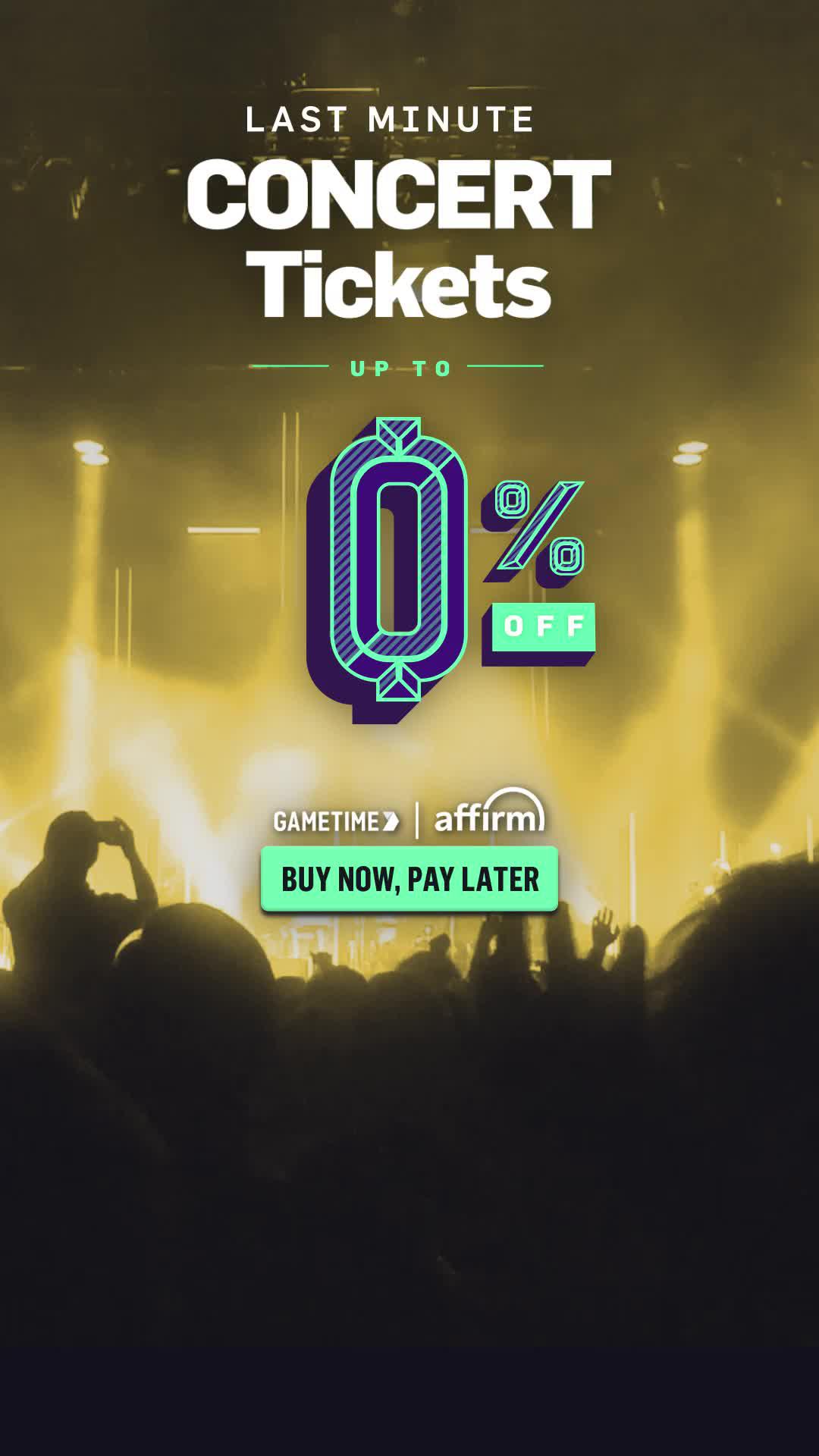 Hurry! Score Last Minute Concert Tickets For Less! Download the Gametime App Today!