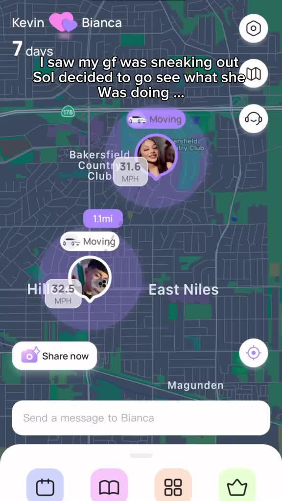 Location sharing app for couples