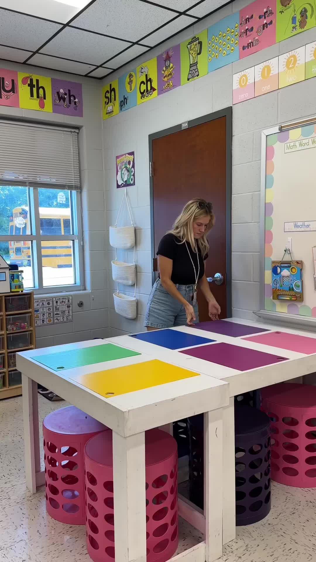 One of my summer projects as a teacher was painting my sensory bin lids in new colors that match my classroom decor. I loved using the @sherwinwilliams Color Expert™ app to choose my new colors. It was super helpful to have their color chips delivered straight to my door. Plus, their Peel & Stick samples made it easy to compare the colors that were already in my classroom! I went with In the Pink SW 6583, Bluebell SW 6793, Kismet SW 6830, Cosmetic Peach SW 6618, Sunny Veranda SW 9017, and Dancing Green SW 6716. Be sure to download the Sherwin-Williams Color Expert™ app, and order color chips or Peel & Stick samples directly in the app for your next project. #SWColorLove #Sponsored