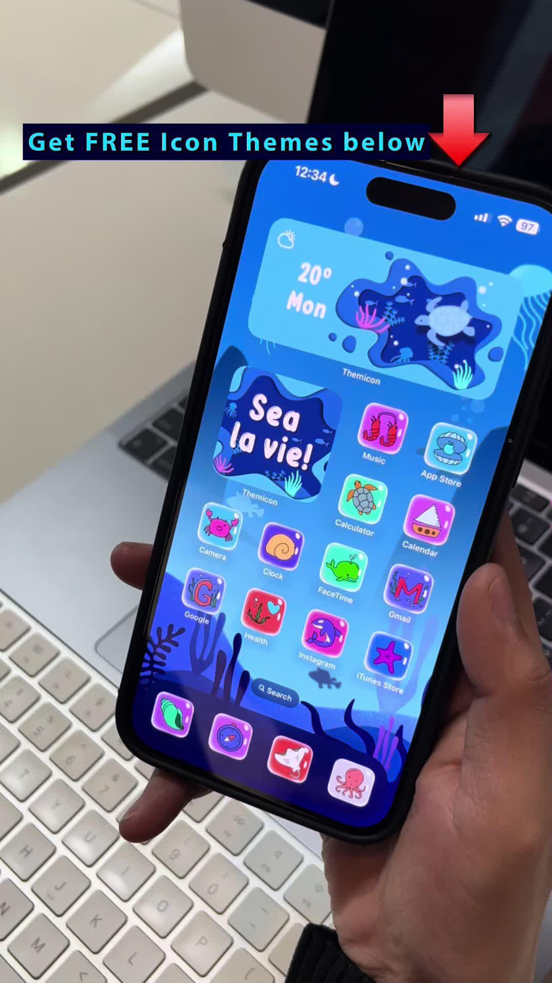 Get the Themicon app now for free! Icon, Widget & SnapPal to share your moment with your besties