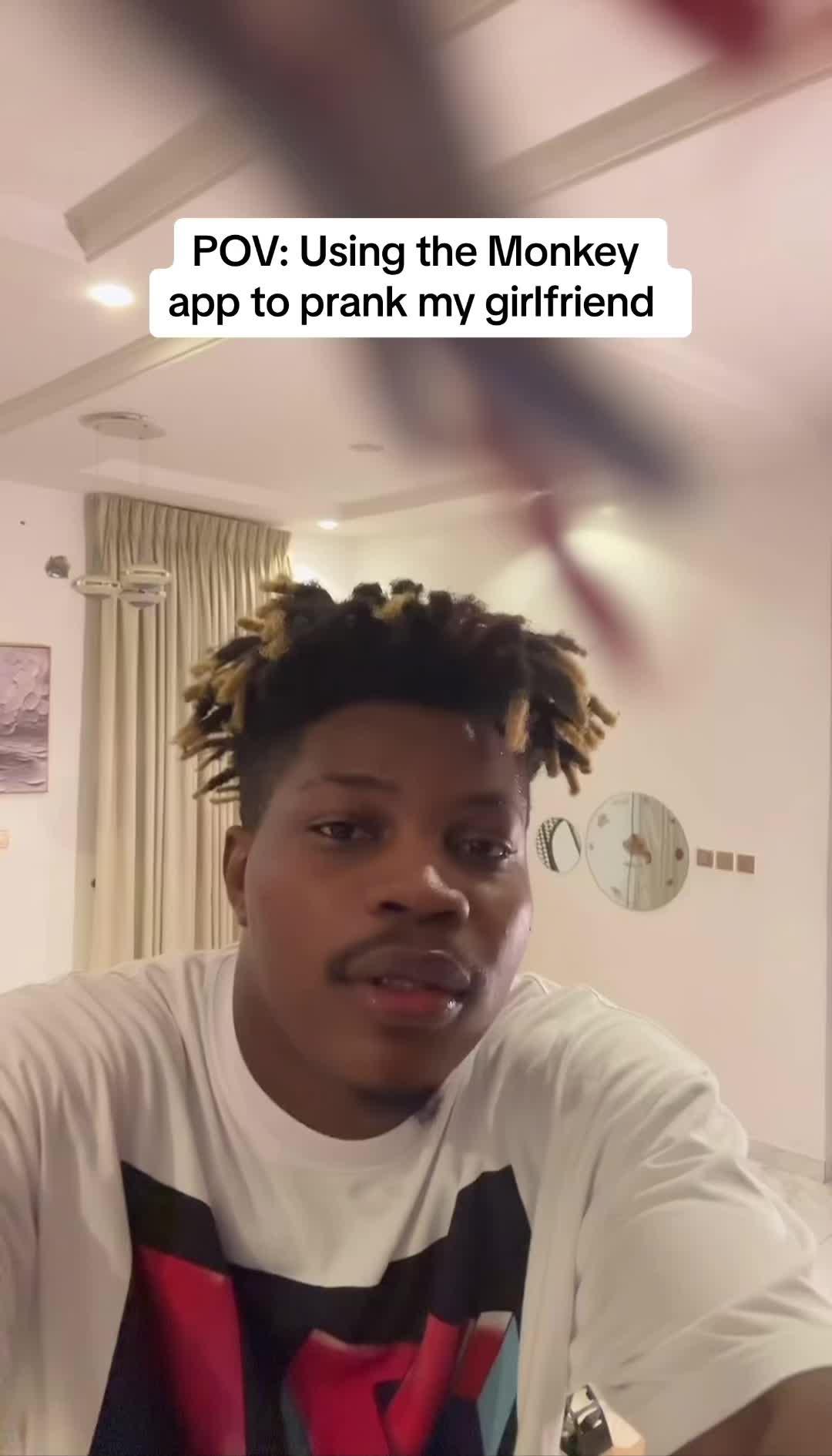 Pranked my girlfriend on Monkey app and her reaction was PRICELESS #Monkeycool #fyp #couple #relationshipgoals #prank