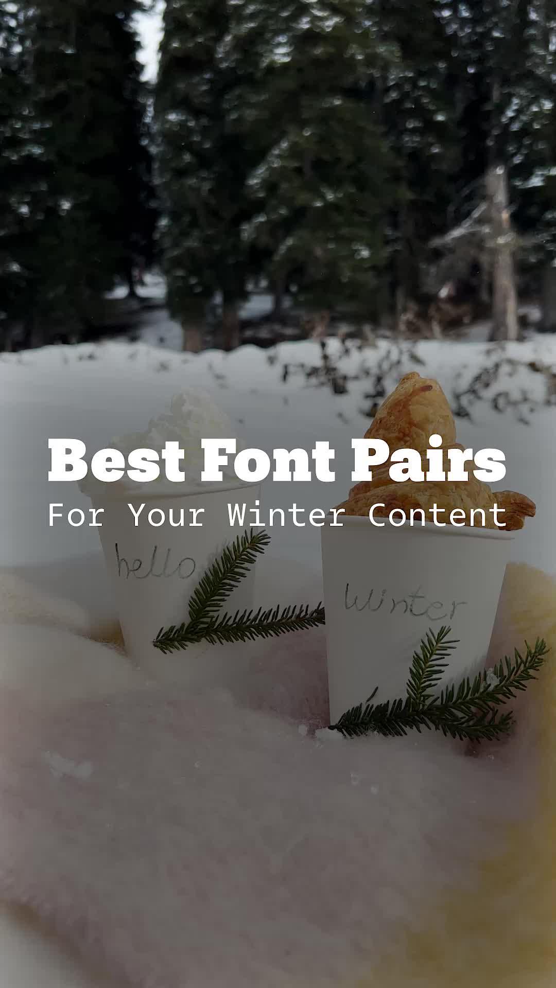Save this fonts matching guide for killing winter content ❄️ #artiqueapp #fonts 