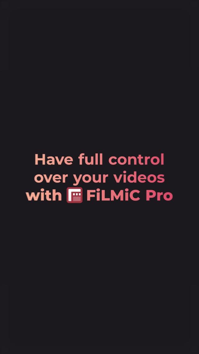 Make cinematic-looking videos using just your phone. FiLMiC Pro gives you complete manual control.