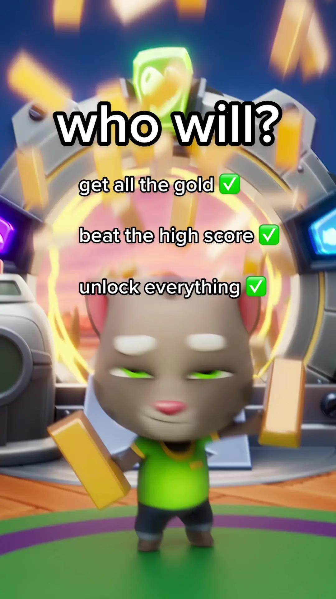 What can we do with all this gold? 💰 #fyp #TalkingTom #TalkingTomTimeRush #run #newgame 