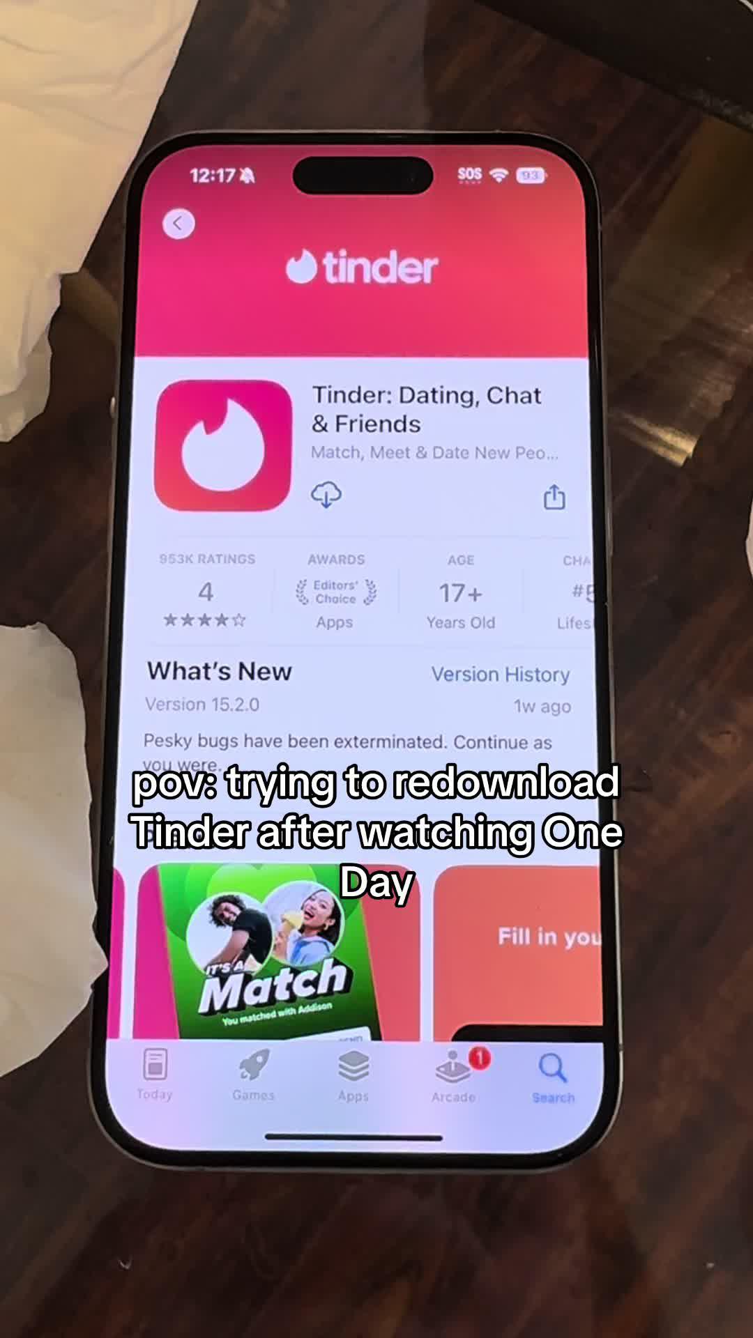 even my tears won’t stop me searching for my dexter 🥲💔 #OneDay #Dating #Tinder