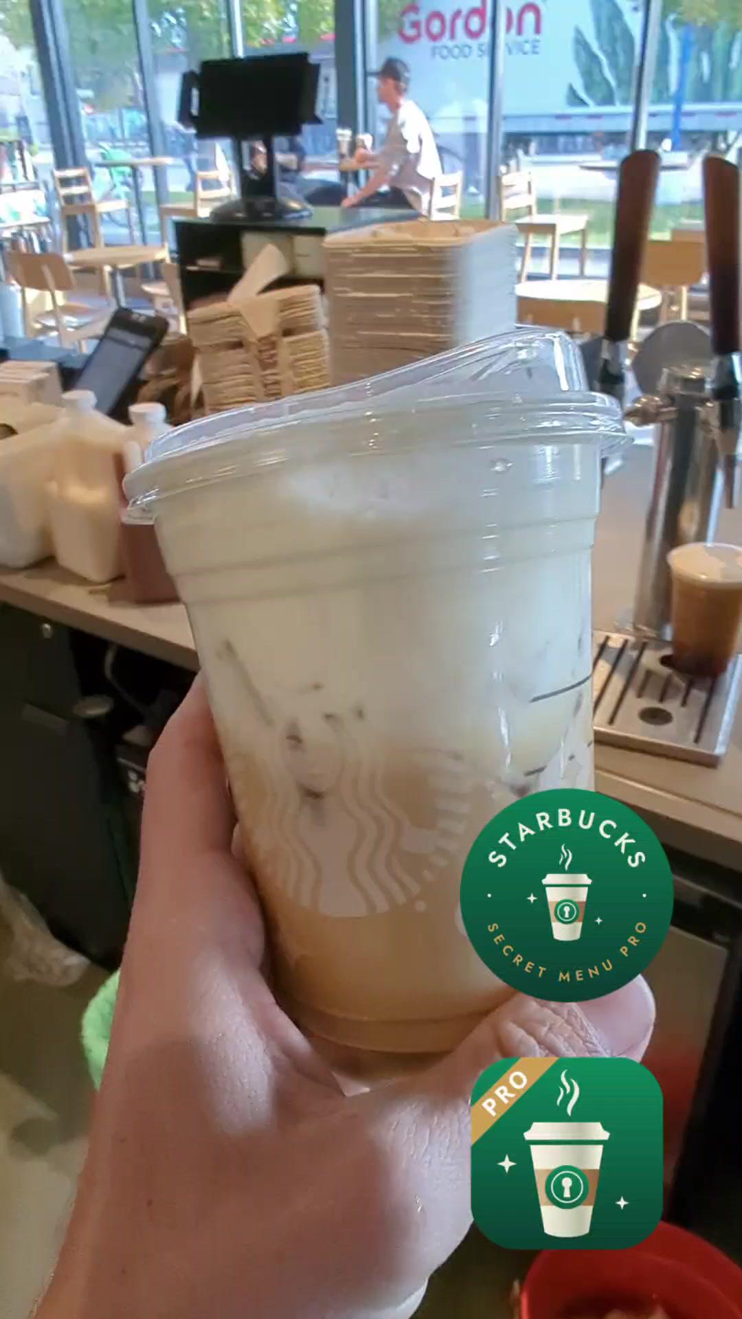 iced white mocha chestnut praline with chestnut praline cold foam! check out more recipes like this one on the Starbucks secret menu pro app 🥰 #fyp #newdrink #chestnut #christmas #drink #secretmenu #app #pro #foryoupage #love #whitemocha #delicious