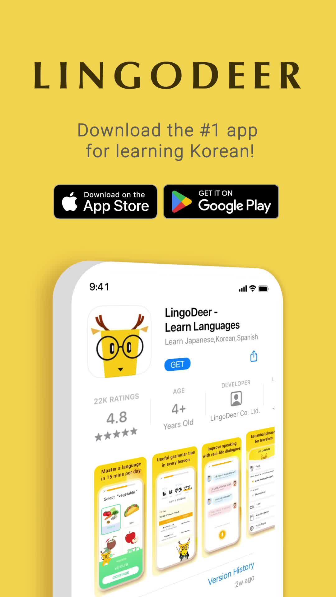 Wanna learn a new language? Master multiple foreign languages easily with LingoDeer app!