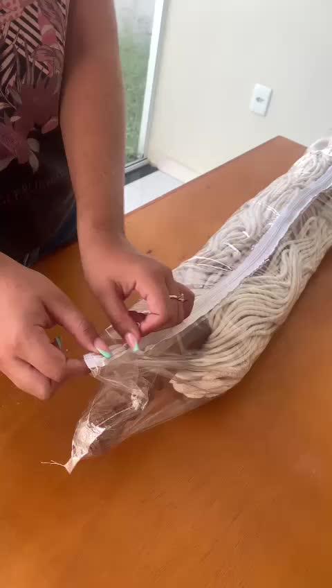 Rede Cadeira Balanço Suspensa Teto Corda Trançada Off White