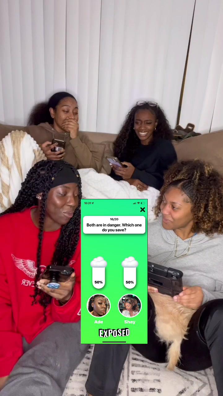  @Best app to party and more… Y’all have to play this 😂 the app it called Exposed #paidpartnership  #besties #exposed #MyBrawlSuper #SnowballFigh