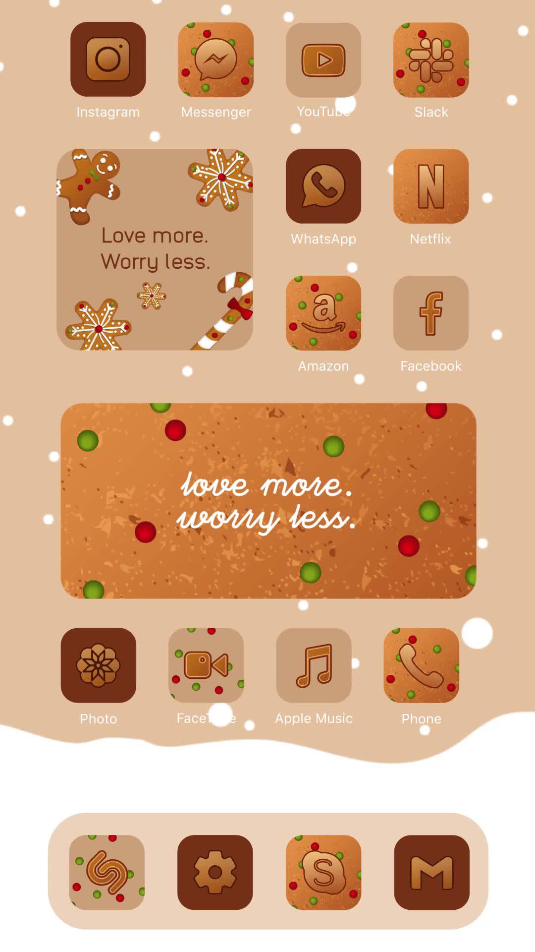 Christmas iPhone home screens!