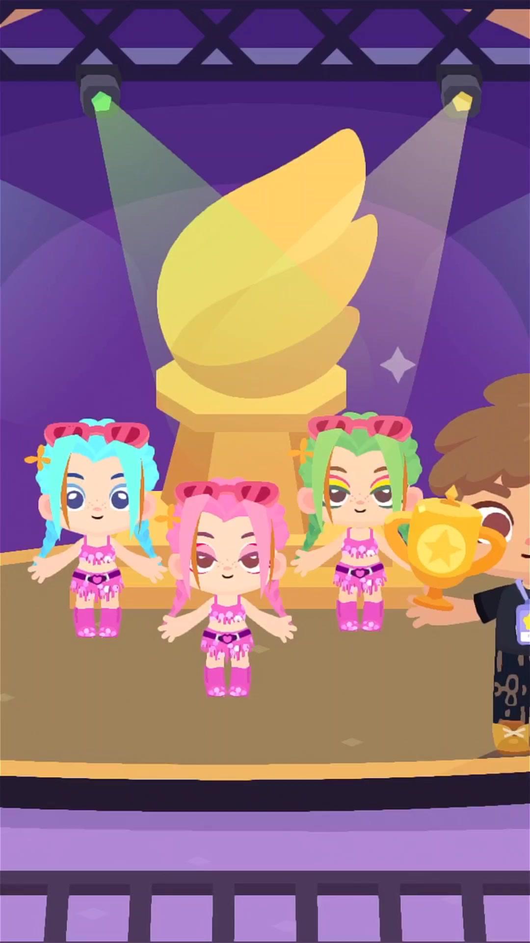 Triplets are not favored by their father but they becom famous singers#foryou #game #towntales #drpandatowntales