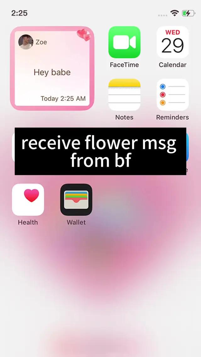 Receive flower msg from bf