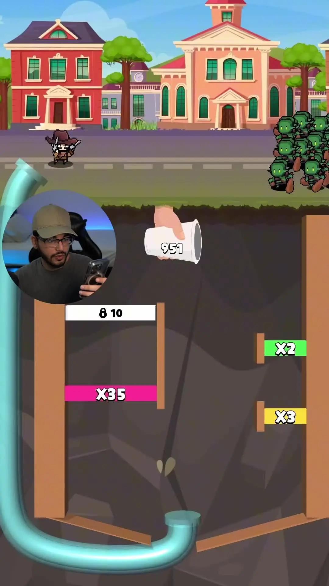 Swipe left to play and Save the Queen!